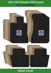 Lloyd Berber Front & Rear Mats for '90-93 Chrysler Fifth Avenue w/Blue M-Mopar