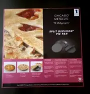 NEW! PIE PAN 9" SPLIT DECISION Chicago Metallic Professional Steel Non-Stick 3pc