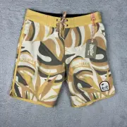 Howler Brothers Board Shorts Mens 30 Bruja Monstera Mash Swim Surf Hawaiian NEW