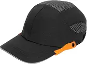 [NDNCZDHC] Safety Bump Cap Hat Baseball Cap Style Peaked Safety Hard Hat Breathable Adjustable Lightweight Safety Hats for Men Women(Black and Orange)