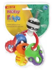 Nuby Funkeys Teether (Ages 3M+) - colors as shown, one size