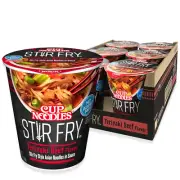 Cup Noodles Stir Fry Noodles in Sauce, Teriyaki Beef, 3 Ounce (Pack of 6)