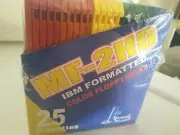 5 COLOR 1.44MB HIGH DENSITY IBM FORMATTED 3.5" FLOPPY DISKS 25 PACK NEW