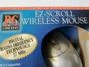 PC Concepts EZ Scroll Wireless Mouse PS/2 Compatible Digital Radio NEW in Box