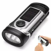 THORFIRE Hand Cranking Solar Powered Flashlight IPX6 Waterproof LED Flashlights Emergency Lights Dynamo Torch Ideal for