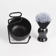 1 Synthetic Badger Hair Shaving Kit Facial Brush Shaving Brush Set Shaving Bowl