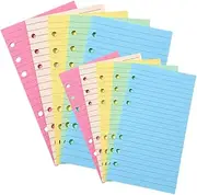 SHOWERORO Smooth A5 Paper Notebook Refills 6-Hole Notepad Replacement Refills 2 Books for Writing Drawing