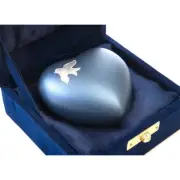Aria Ascending Heart Keepsake with velvet box Cremation Urn