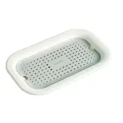 2Pcs Kitchen Double Drain Basket Bowl Washing Storage Basket Strainers Bowls Drainer Vegetable Cleaning Colander Tool R-F