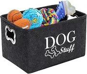 Dog Toy Storage Basket | Pet Toy Box with Handle - Pet Toy Bin Organizer, Dog Stuff Organizer, Cat Toy Basket Container for Dog Chew Toys, Blankets