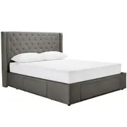 [James Lane] Chatsworth Drawer Storage Bed Solana Granite