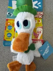 New Bark Thrash It Lucky McDuck Squeaker Dog Toy XS-M 0-50lbs Snack Pack Plush