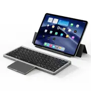 ANYMOB Bluetooth Keyboard Black Mini Foldable Wireless Keys With Touchpad