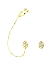Amorium 18K Gold Plated CZ Mia Ear Cuff