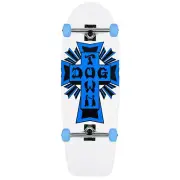 Dogtown Old School Skateboard Assembly Cross Logo 70's Rider White/Blue 10" x 3