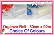 5x Organza Roll 30cm x 92m Shimmering Wedding Chair Sash Pew Bow Mesh Tulle