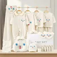 在飛比找蝦皮商城精選優惠-新生嬰兒衣服純棉套裝禮盒初生剛出生寶寶用品滿月送禮物0到3個