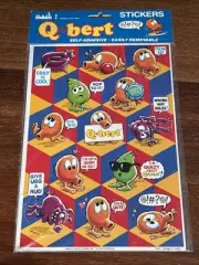 Vintage 1983 Q*Bert Stickers mark 1