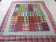 machine sewing handmade cotton size 40" x 46" patchwork quilt topper