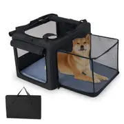 Costway Folding Pet Carrier Backpack Carry Bag w/Breathable Mesh Portable Dog Crate Outdoor Travel Essentials