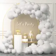 125PCS White Balloons Different Sizes 18" 12" 10" 5" Balloon Garland Arch Kit Pe