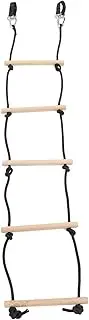 Wooden Rope Ladder for Kids, Safe and Stable Climbing Obstacle Wooden Swing Rope Ladder with Fine Workmanship, Enhance Exercise Ability, for Indoor and Outdoor Recreation Areas