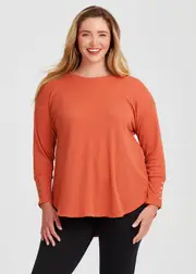 [Virtuelle] Taking Shape Rib Hi-lo Top Size 26 in Paprika - Plus Size Women's Clothing Paprika