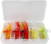 Rotating Glitter Baits Set, Metal Glitter Rotating Lure Kit, Wire Alloy Frame Fishing Tackles for Freshwater and Saltwater Environment