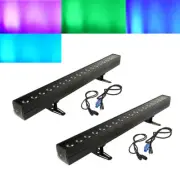 2PCS 270W RGBWA UV 6in1 LED Light Bar DMX Wall Wash Light Stage DJ Light Beam US