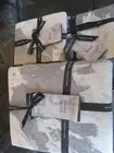 West Elm 400 TC Organic Abstract Jacquard full queen duvet + 2 king Shams new
