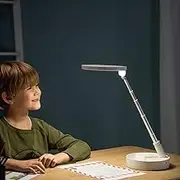 LED Desk Lamp, Study Desk Lamp, Three-Color Adjustment, Five-Speed Dimming, Touch Switch, Eye Protection Work Lamp for Study, Reading, Handicraft, Sewing, Computer Work.