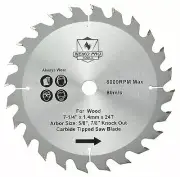 NEIKO ( 10779B ) 7-1/4" x 24 Tooth Carbide Tipped Wood Saw Blade Woodworking