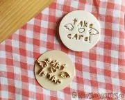 Take Care Stamp Embosser Cookie Cutter Pastry Fondant Dough Biscuit
