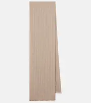 [The Row] The Row Guel striped cotton scarf One Size beige