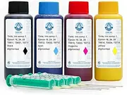 Octopus Pure Ink 4x 100 ml refill ink, printer ink compatible for Epson 16, 27, T061x, T063x, T071x, for Epson Stylus D 68, D 68 PE, D 78, D 88, D 88 PE, D 88 Plus.
