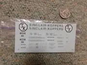 Microscale decals HO Custom Sinclair Koppers KCIX H174