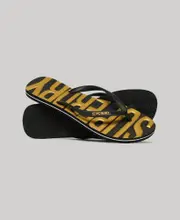 Vintage Vegan Flip Flop | Black/Gold