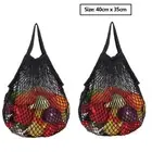 2 x Mesh Net String Grocery Shopping Tote Bag Reusable Fruit Produce Storage Bag