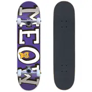 Meow Logo Complete Quality Assembled Skateboard Purple 8.25"x32" - Purple