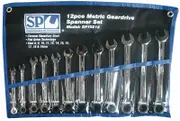 SP Tools SP10212 - Geardrive Spanner Set 12 Piece - Metric
