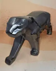 Home Decor Ceramic Black Panther/Cougar from Spain 13" x 6" x 3" Geometric Shape