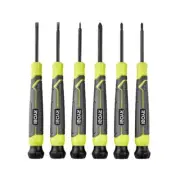 6-Piece Precision Screwdriver Set with Cushioned Grip Handles