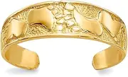 [JewelryWeb] 14k Yellow Gold Polished Footprints toe ring-toe ring for Women