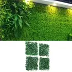 4x Grass Wall Panels Indoor Backdrop Decorative Privacy Hedge Screen Artificial