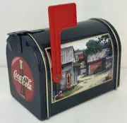 Coca Cola Tin Mailbox Vintage 1999 w/ Original Box Farmhouse Collectible Coke