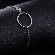 Solid 925 Sterling Silver Circle Of Grace Bracelet