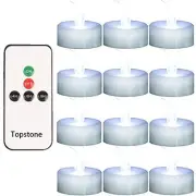 Remote Controlled LED Tea Light,White Flickering Bulb,Long Lasting Cold White