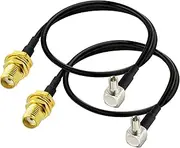 Eightwood 4G Antenna SMA Female to TS9 Male Adapter Cable 30CM 2PCS for External Antenna Router Huawei E5372 E5577 E5786 E5787 Vodafone Netgear Hsdpa MiFi Modem Hotspot UMTS Mobile