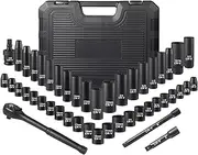 47-Pieces Drive Socket Set, Ratchet Wrenches Set, Multifunction Mechanic Tools with Case, Quick-Release Automotive Repair Supplies for Furniture Assembly Home Improvement