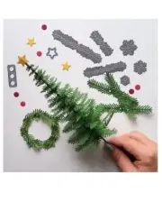 Metal Cutting Die: Christmas Tree Leaves Pine Tree Cutting Dies - Tags Cards
